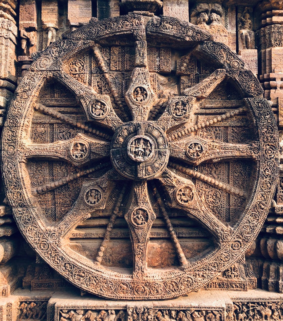 close up of ornamented rudder